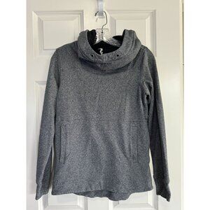 Lululemon Split Pullover Hoodie Sweatshirt Charcoal Gray Speckled Black Womens 4